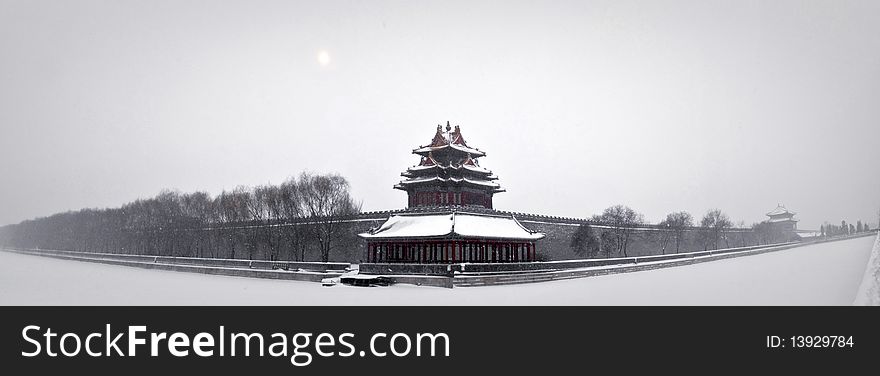 The Turret Of The Forbidden City In Beijing