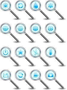 Set Of Search Web Icons Stock Photos