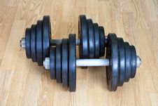 Two Dumbbells Royalty Free Stock Photo Two Dumbbells Royalty Free Stock Photo