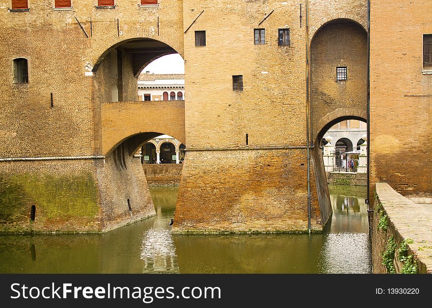 Especially the castle of Ferrara