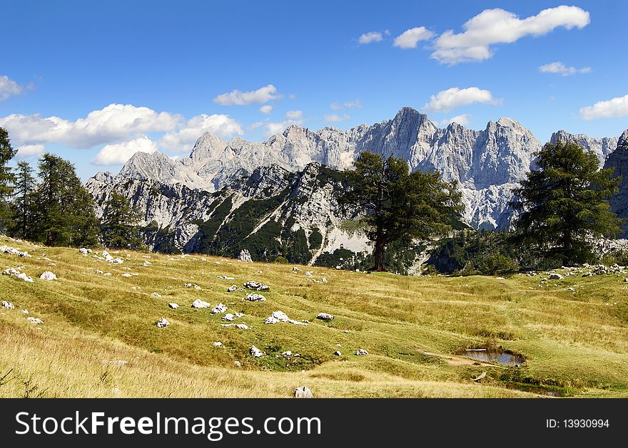 View from julian alps - triglav national park slovenia europe