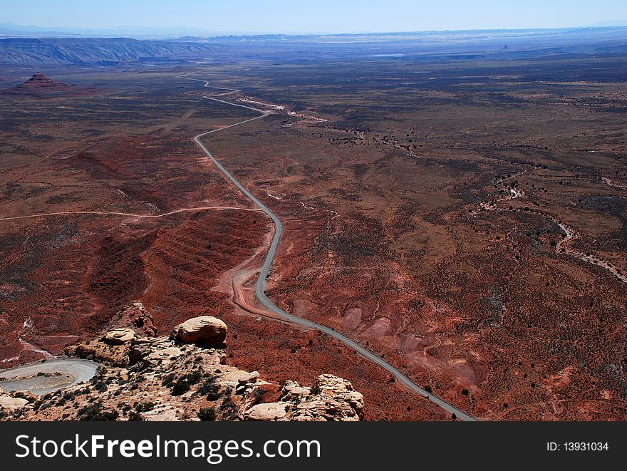 Utah highway near Muley Point