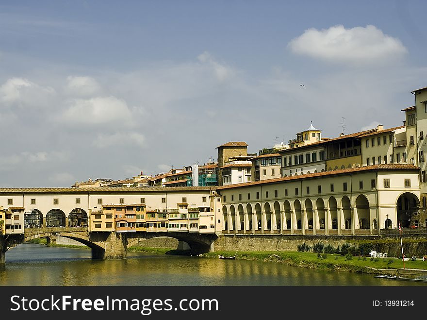 An image of the old bridge of florence,italy. An image of the old bridge of florence,italy