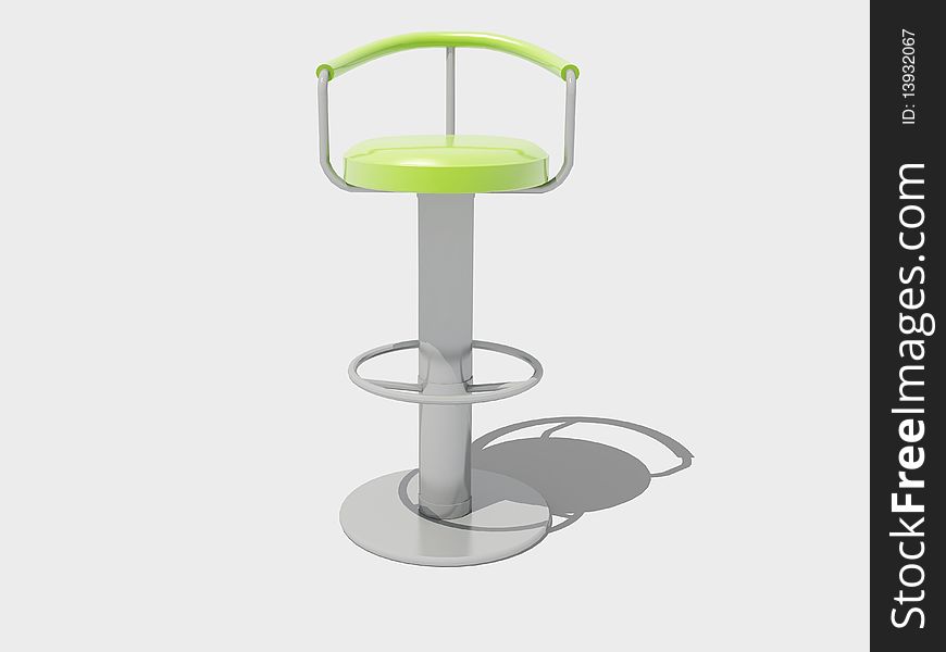 A render of amodern stool