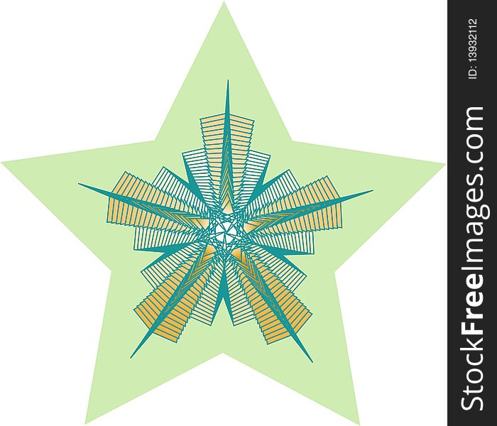 Background green star shape differently