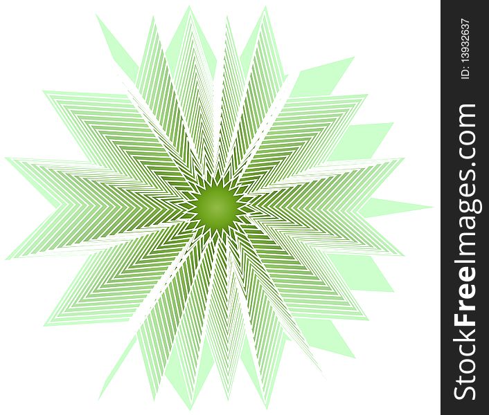 Background green flower shape differently. Background green flower shape differently
