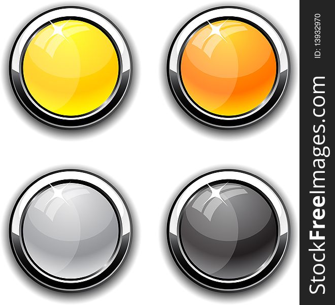 Collection of glossy site buttons. Collection of glossy site buttons.