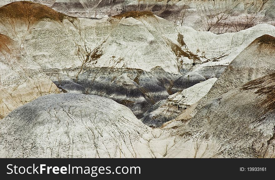 Landscape of Petrified Forest, Ariz, western USA