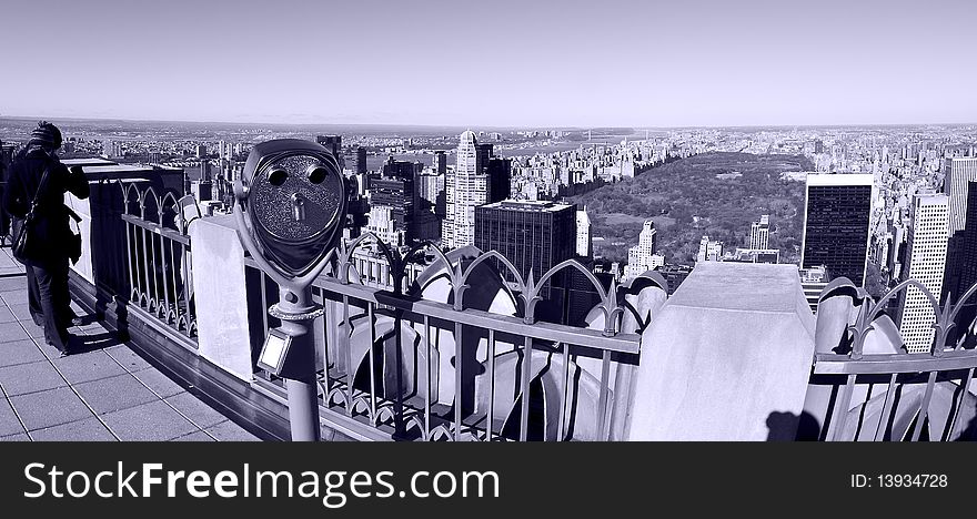 View of Central Park from above. View of Central Park from above