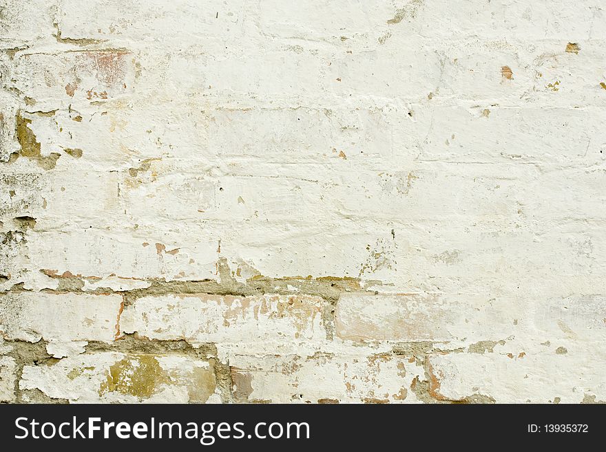 Ragged old white wall background texture