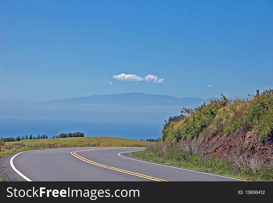 View of Maui from the Big Island. View of Maui from the Big Island