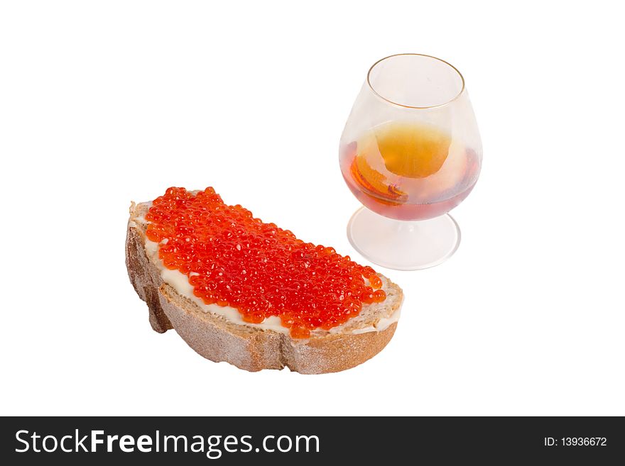 Sandwich With Salmon Caviar