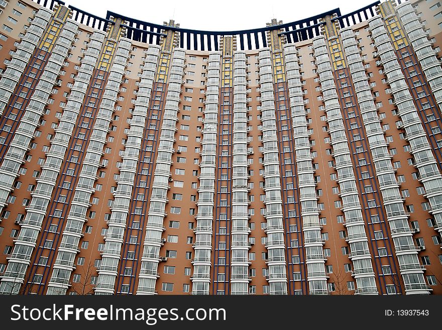 Modern and high residential building in China.