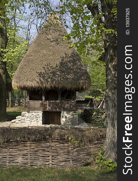 Old village house, photo taken in a village from Romania