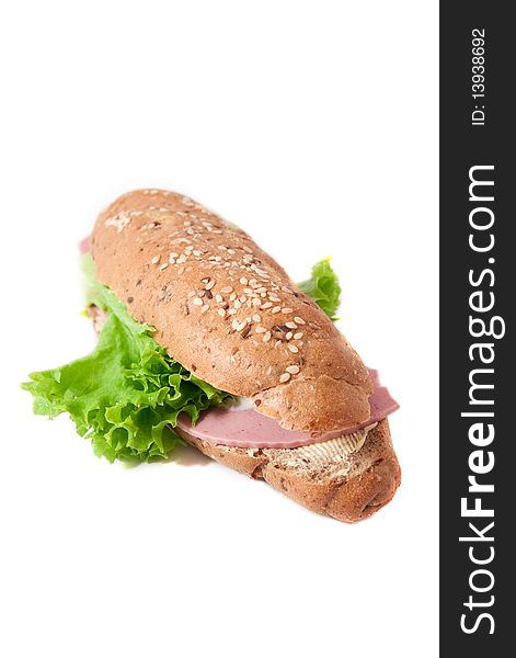 A sandwich isolated on white background