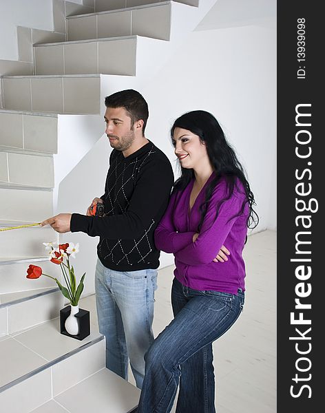 Couple  Planning In New House