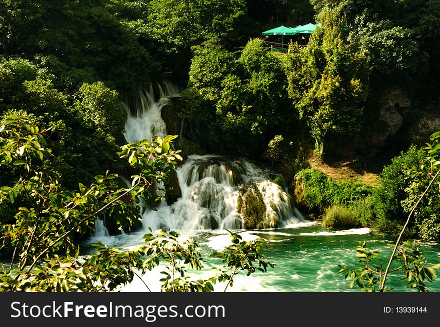 Krka waterfall in KRKA NATIONAL PARK, Croatia.