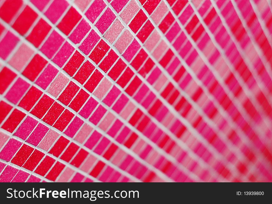 Red tiles textured wall detail