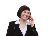 Business Woman With Mobile Phone Royalty Free Stock Photos