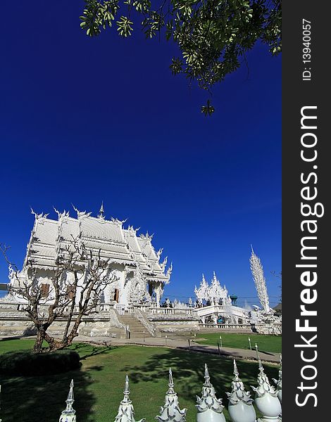 Wat Rong Khun at Chiangrai , Thailand