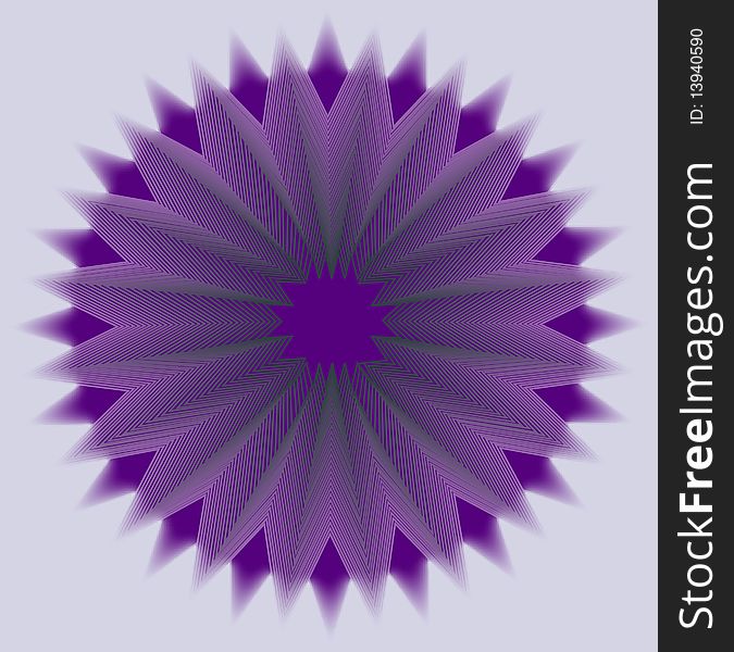 Shape as a purple flower
