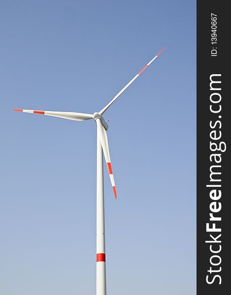 Wind turbine provides green energy. Wind turbine provides green energy