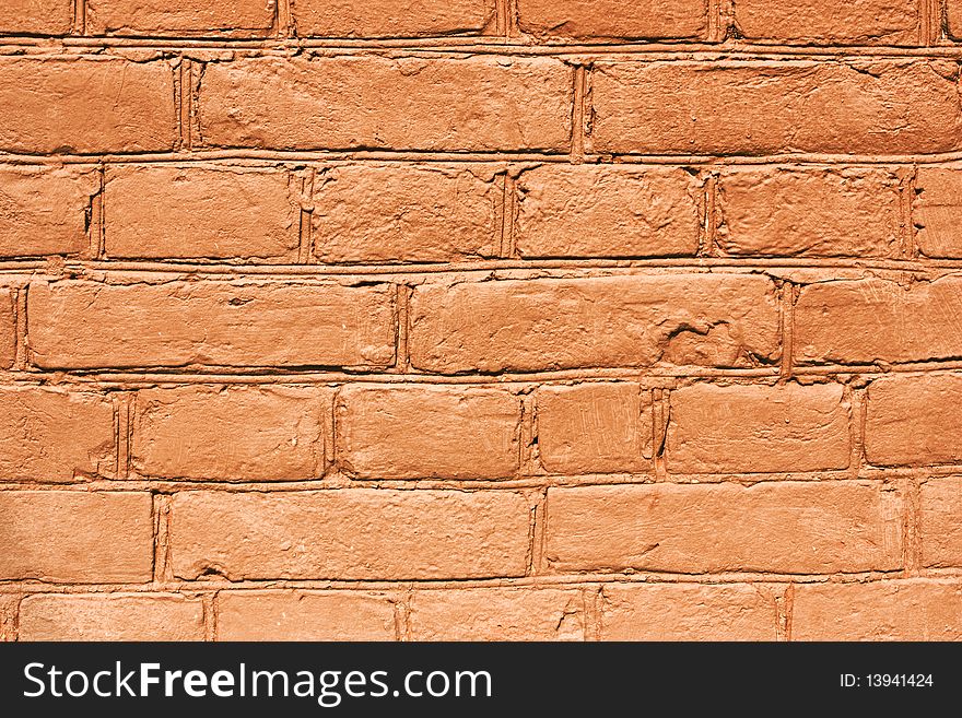 Vintage red textured brick wall. Vintage red textured brick wall
