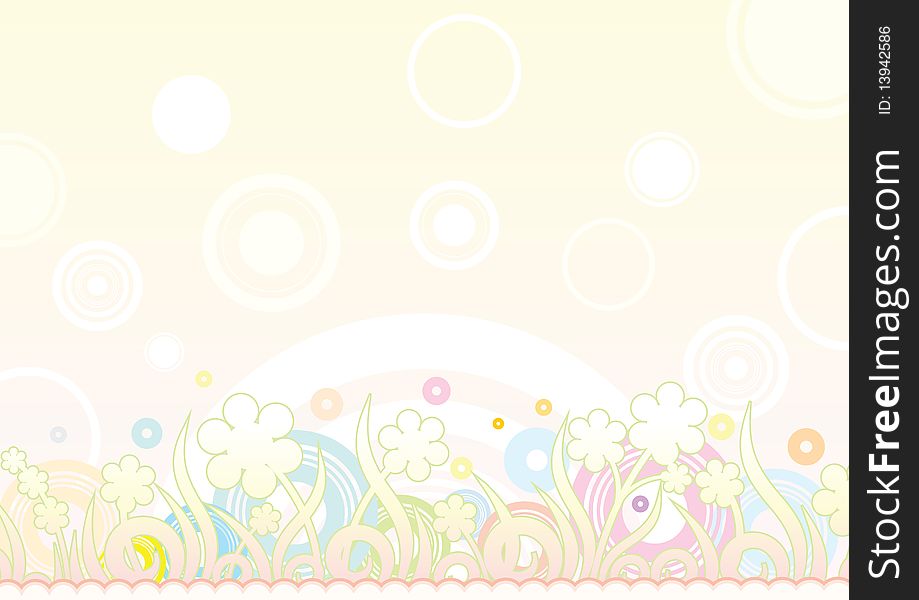 Decorative floral retro background (vector available). Decorative floral retro background (vector available)