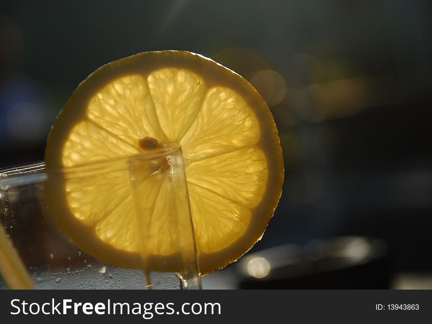 Cold lemonade on a sunny summer day. Cold lemonade on a sunny summer day