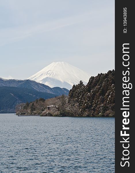 Mount Fuji, Japan, seen from Hakone, Lake Ashino. Mount Fuji, Japan, seen from Hakone, Lake Ashino