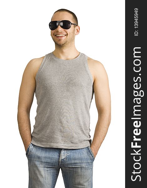 Fashion man with sunglasses