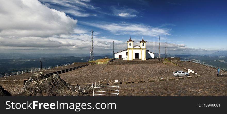 The shrine of Our Lady of Mercy in the top of the Piedade hill.
Represents in an important milestone and religious landscape of Brazil.
Its history dates back to the beginning of the occupation of that area in the late seventeenth century to the early eighteenth century. It's heritage Site registrated by the strong representative barroque architecture style with several works of Mr.Antonio Francisco Lisboa (better known as Master Alejadinho) one of the greatest masters of the brazilian baroque period. It's a 1750m (5750 feet) tall hill.