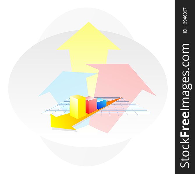 The color schedule with arrows and a grid. The color schedule with arrows and a grid