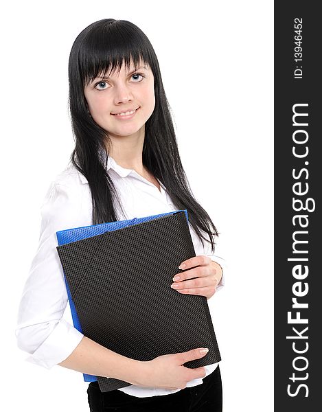 Confident Woman With A Folder