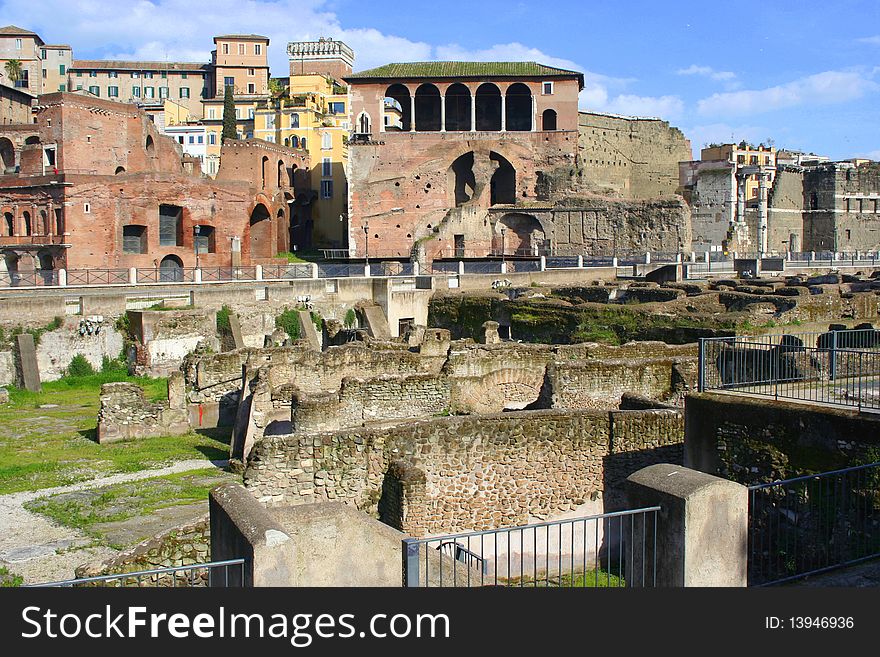 Rome -the ruins in the historical centre