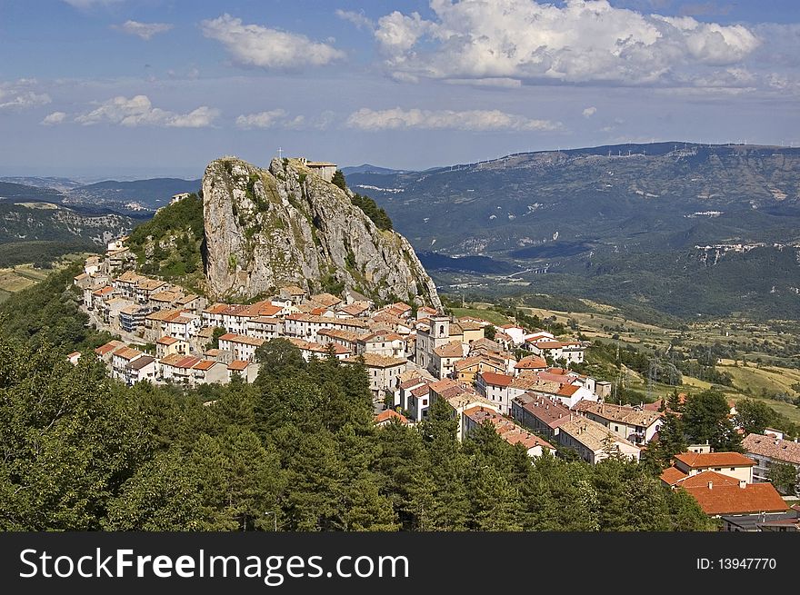 Village On The Italian Appennine Mountains