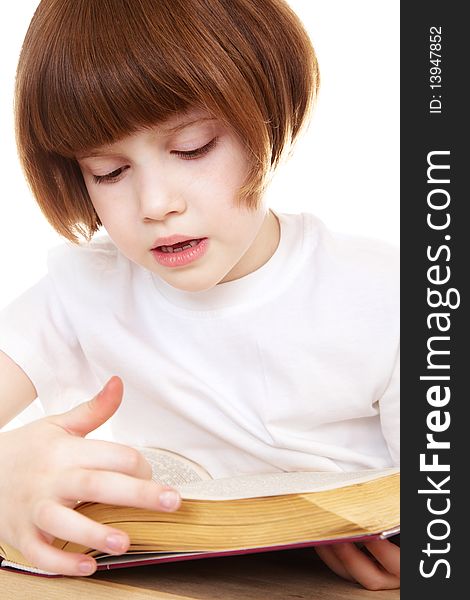 Little girl reading