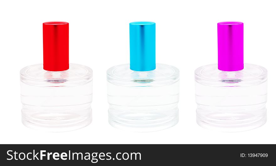 Bottles With Perfumes Isolated