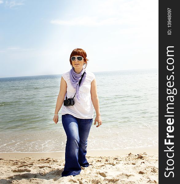 Young woman on the beach