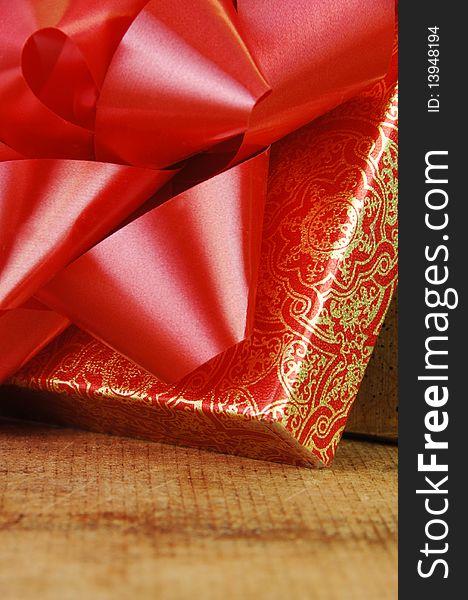 Red Bow on Open Gift Box