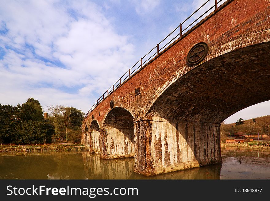 19th century railway bridge in Telford, England. 19th century railway bridge in Telford, England