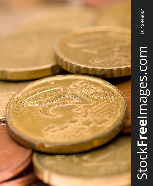 Heap of coins, money background. Heap of coins, money background