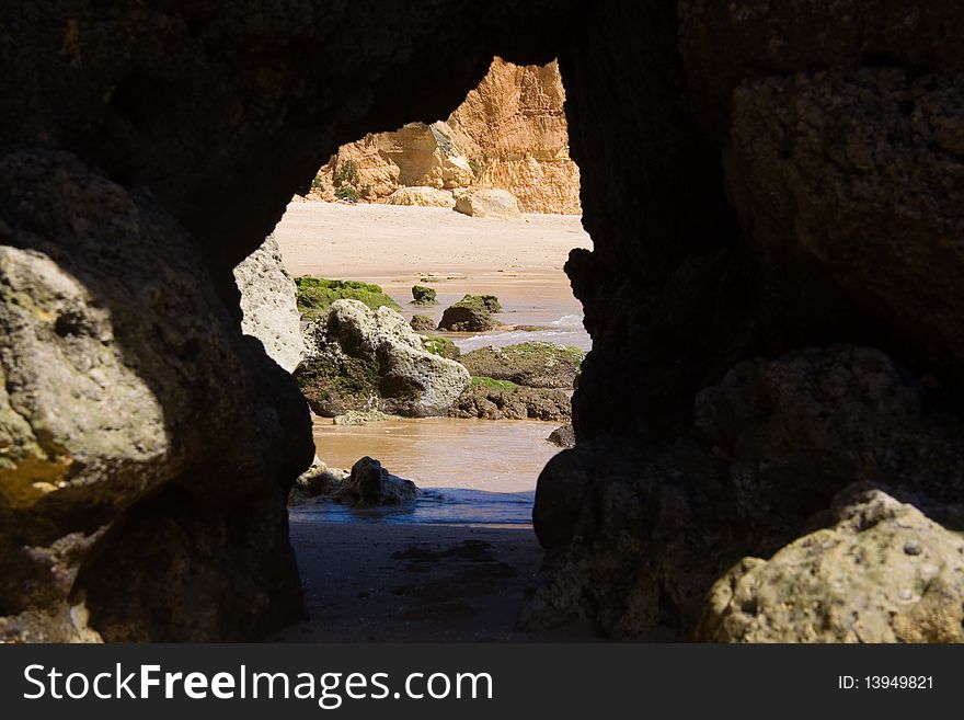 Praia da rocha beach,portugal-algarve .