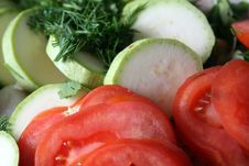 Tomatoes And Zucchini Royalty Free Stock Photography Tomatoes And Zucchini Royalty Free Stock Photography