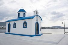 Little Greek Church Stock Photo Little Greek Church Stock Photo