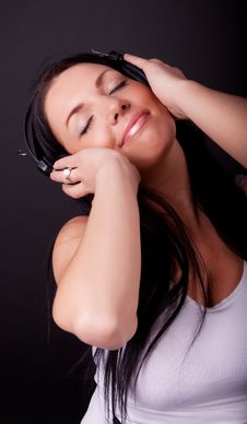 Woman Listening Music Royalty Free Stock Image Woman Listening Music Royalty Free Stock Image