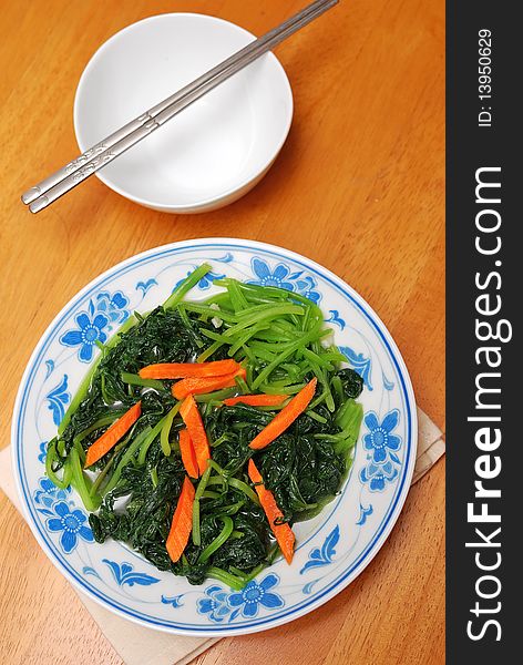 Home cooked healthy Chinese leafy vegetables. Suitable for food and beverage, travel, healthy lifestyle, and diet and nutrition. Home cooked healthy Chinese leafy vegetables. Suitable for food and beverage, travel, healthy lifestyle, and diet and nutrition.