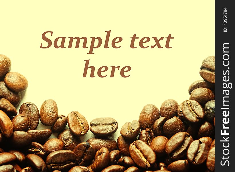 Background of roasted coffee beans. Background of roasted coffee beans