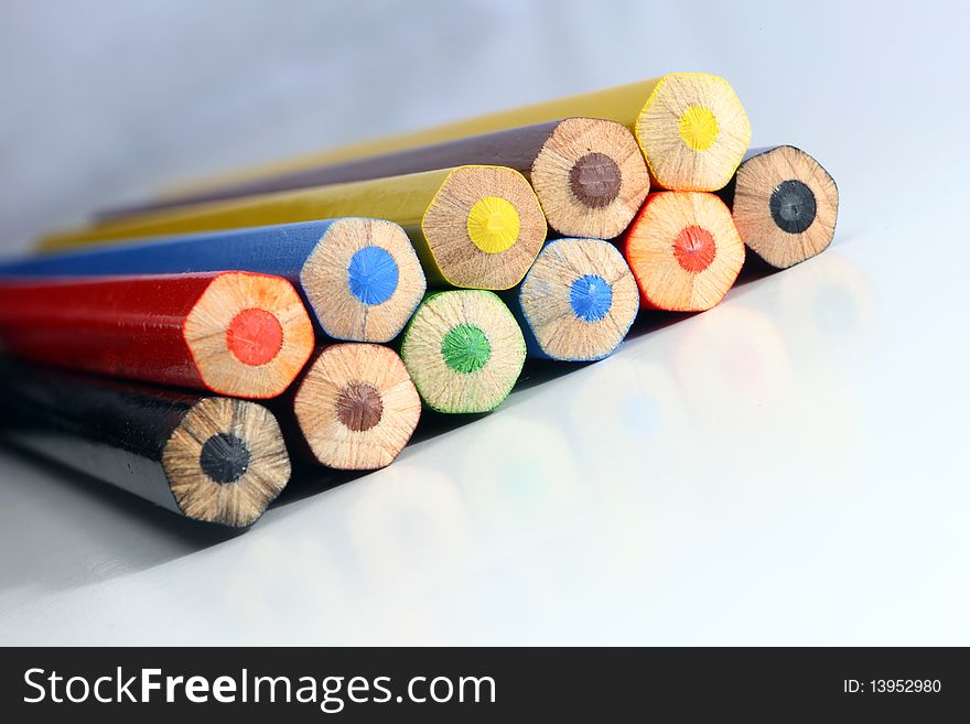 Range of 11 color pencils. Range of 11 color pencils
