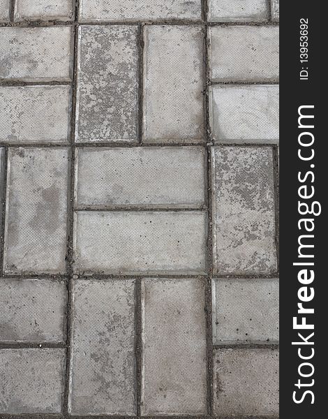Stone walkway tiles. Gray tiles